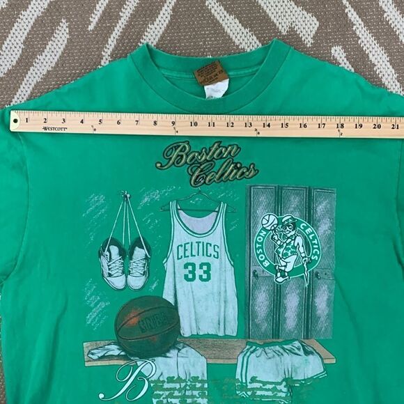 Vintage Nutmeg Single Stitch Boston Celtics NBA Locker Room Home Court Tee Sz XL - Picture 15 of 17